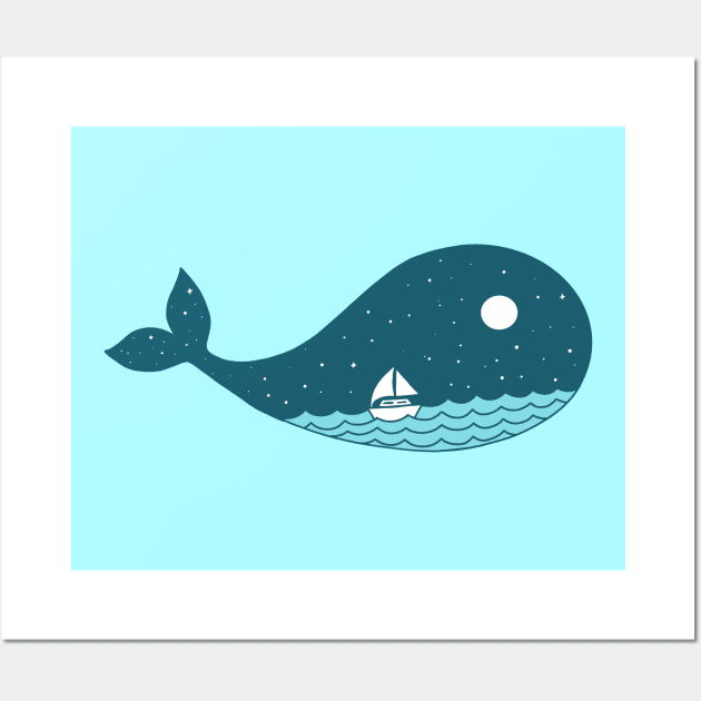 Whale Landscape Wall Art by coffeeman